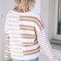Stripe Blocked Drop Shoulder Slouchy Sweater