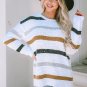 Striped Popcorn Knit Sweater
