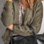 Olive Chunky Wide Long Sleeve Knit Cardigan