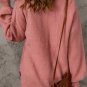 Solid Color Puffy Sleeve Pocketed Sweater