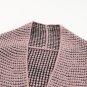 Pink Chunky Waffle Knit Oversized Collar Cardigan