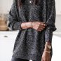 Black Glittering Long Sleeve Tunic Sweater