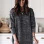 Black Glittering Long Sleeve Tunic Sweater