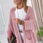Pink Oversized Fold Over Sleeve Sweater Cardigan