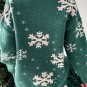Blackish Green Christmas Snowflake Mock Neck Sweater