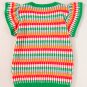 Green Multi Flutter Sleeve Knitted Sweater Top
