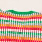 Green Multi Flutter Sleeve Knitted Sweater Top