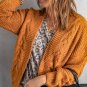 Khaki Chunky Wide Long Sleeve Knit Cardigan