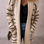 Black Stripe Shawl Neckline Open Cardigan with Pockets