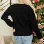 Black Colorful Merry and Bright Tinsel Graphic Sweater