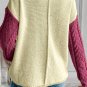 Rose Tan Colorblock Patched Pocket Drop Shoulder Sweater