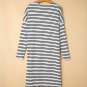 Black Stripe Print Open Front Duster Cardigan