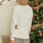 White Snowflake Christmas Tunic Sweater