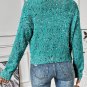 Aruba Blue Rhinestone Decor Multicolor Confetti Sweater Cardigan