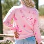 Pink Western Cowboy Boot Sweater