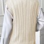 Oatmeal Cable Knit High Neck Sweater Vest