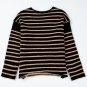 Black Stripe Drop Shoulder Round Neck Loose Sweater
