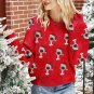 Racing Red Cheer for Christmas Round Neck Casual Sweater