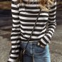 Black Stripe Slim Fit High Neck Knit Sweater