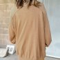 Light French Beige Ribbed Edge Exposed Seam Knit Cardigan with Pockets