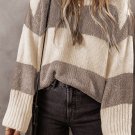 Simply Taupe Colorblock Loose Pullover Sweater