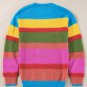 Light Blue Colorblock Mixed Textured Drop Shoulder Sweater