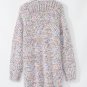 Yellow Multicolor Confetti Open Front Knit Cardigan