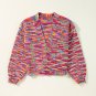 Pink Confetti Drop Shoulder Open Front Cardigan