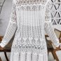 White Crochet Hollow Out Open Front Cardigan