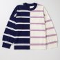 Blue Stripe Colorblock Oversized Sweater