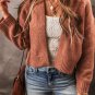 Light French Beige Drop Shoulder Open Front Cropped Cardigan