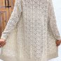 Parchment Hollow Out Buttons Front Long Cardigan