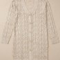 Parchment Hollow Out Buttons Front Long Cardigan