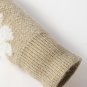 Khaki Floral Pattern Half Zip Drop Shoulder Sweater