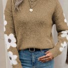 Jet Stream Flower Sleeve Drop Shoulder Sweater