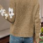 Jet Stream Flower Sleeve Drop Shoulder Sweater