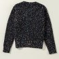 Black Rhinestone Decor Multicolor Confetti Sweater Cardigan