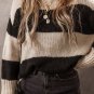 Jet Stream Colorblock Loose Pullover Sweater