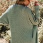 Laurel Green Waffle Knit Open Front Cardigan