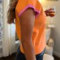 Flamingo 2-tone Color Block Knit Cap Sleeve Sweater Top
