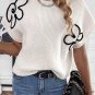 White Flower Embroidery Sweater Top
