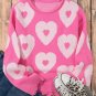 Bonbon Pearl Beaded Heart Drop Shoulder Sweater