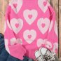 Bonbon Pearl Beaded Heart Drop Shoulder Sweater