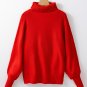 Fiery Red Christmas Holly Jolly Tinsel Graphic High Neck Sweater