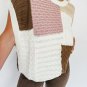 Multicolor Colorblock Mix Textured Sweater Tee