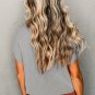 Gray Patch Pocket Ribbed Knit Short Sleeve Sweater