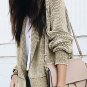 Apricot Plaid Contrast Trim Open Front Cardigan
