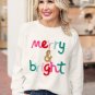 White Merry and Bright Round Neck Casual Sweater