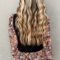 Black Contrast Floral Sleeve Peplum Sweater
