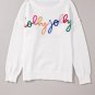 White Holly Jolly Round Neck Casual Sweater